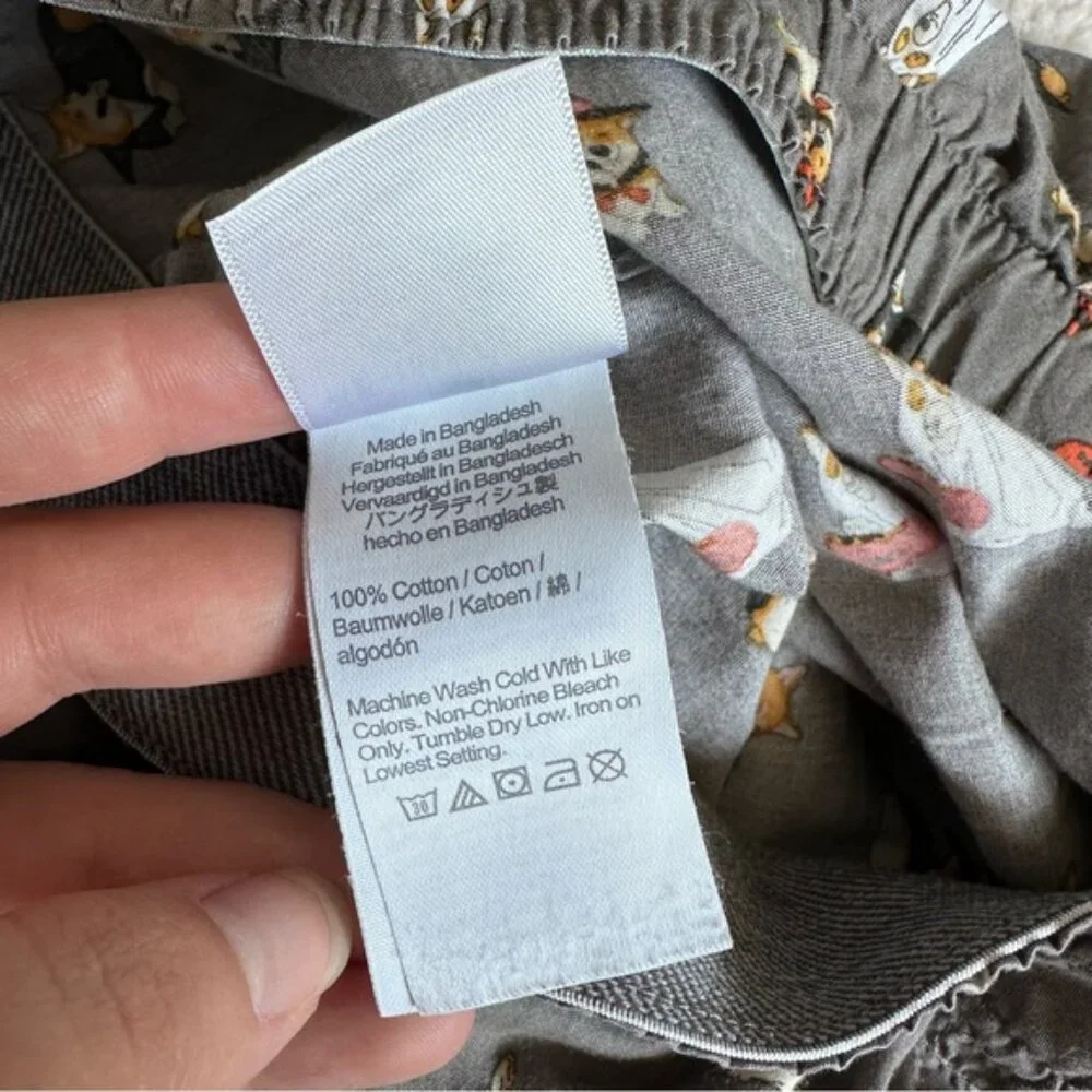 J. CREW | Printed Boxers Corgi Grey Dogs Halloween Underwear | Size Extra Large
